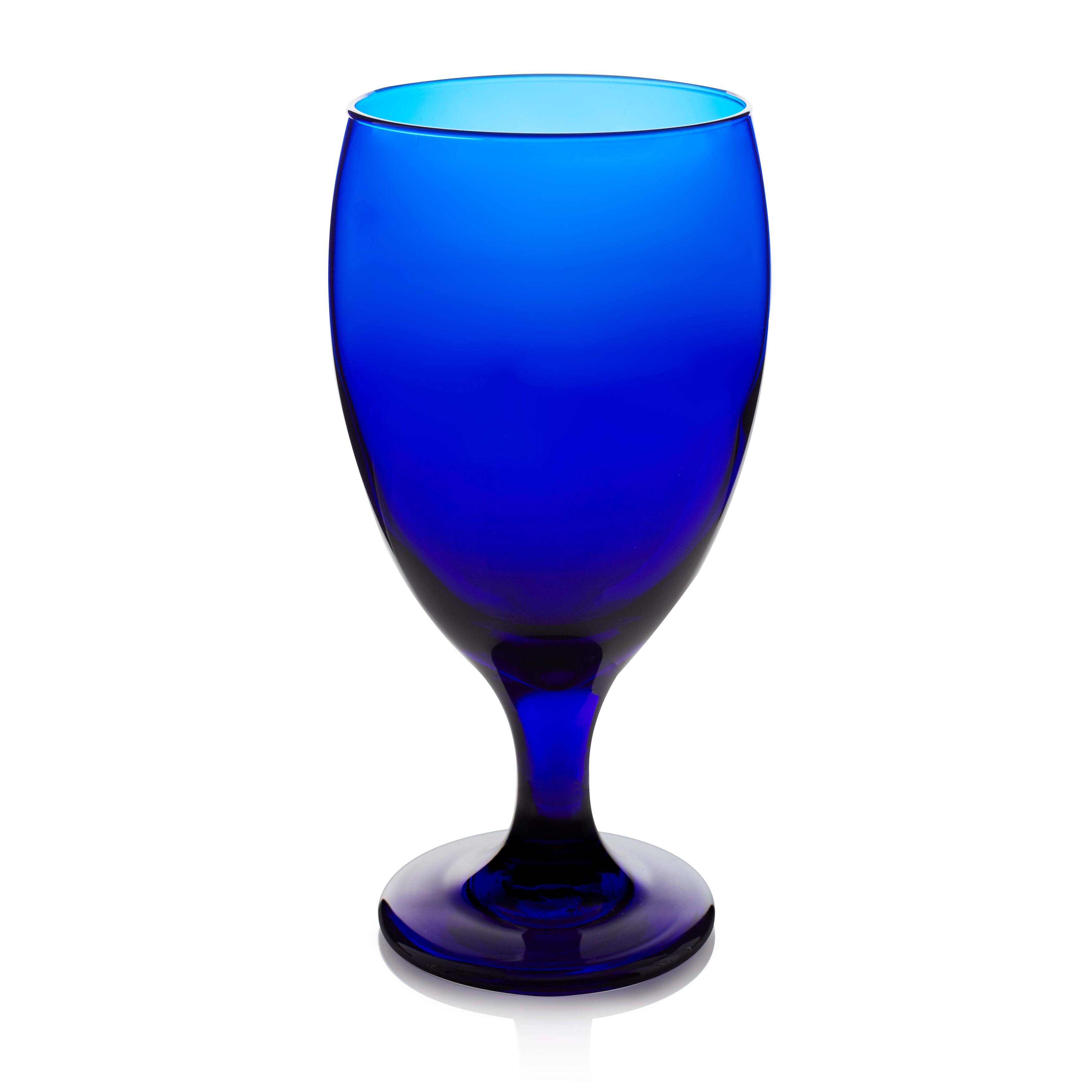 Libbey Premiere Cobalt Iced Tea Goblet Beverage Glasses, 16.25ounce