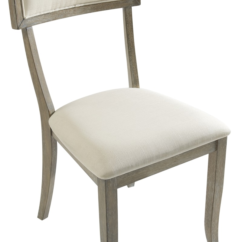Dining Chairs Set of 4 with Rustic Gray Wash Finish, Comfortable Kitchen Seating - 19.13