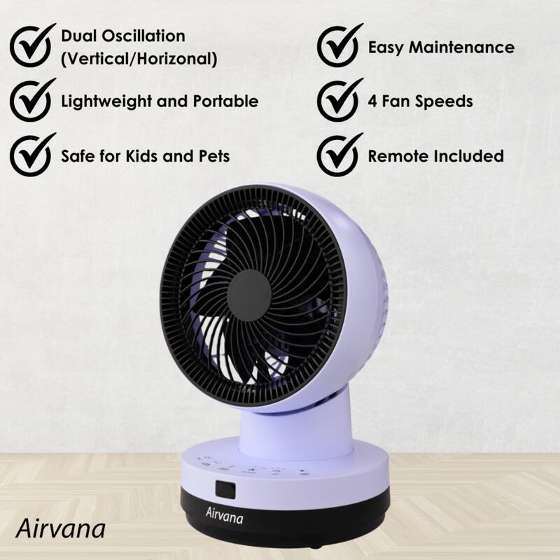 Airvana AV1200FAN Orbital Oscillating Portable Fan W/ Remote