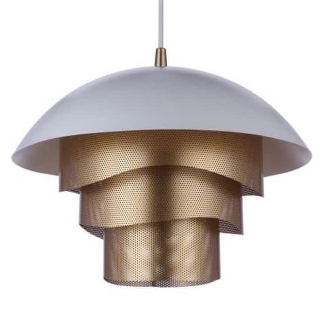 Craftmade P1011-LED Sculptural Statement Pendants 32" Wide LED Pendant - Matte White / Matte Gold