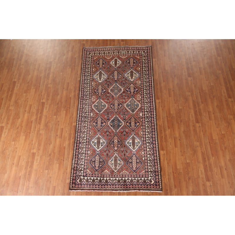 Bakhtiari Persian Vintage Area Rug Handmade Wool Carpet - 4'10"x 9'10"