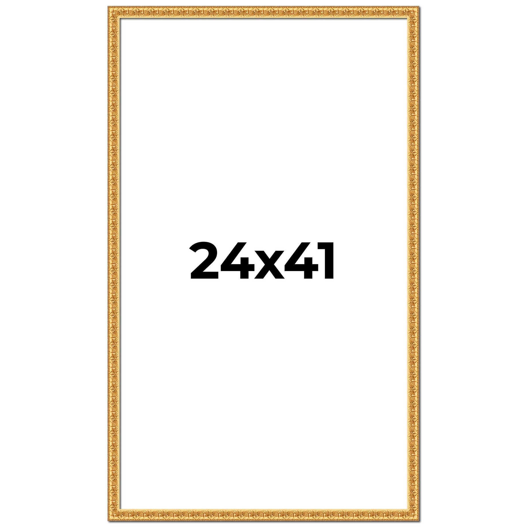 24x41 Frame Gold Real Wood Picture Frame Width 1 inches | Interior