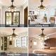 preview thumbnail 9 of 19, 48 Inch Retractable Clear 4-Blade Modern Sputnik Ceiling Fans with Light (excl.bulb) Luxury Chandelier
