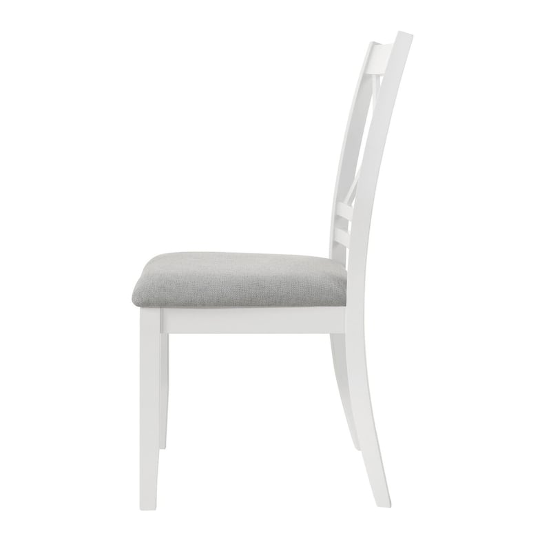 Prager White Cross Back Side Chair (Set of 2)