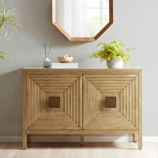 Madison Park Paige Geometric 2-Door Storage Cabinet with Adjustable Shelves