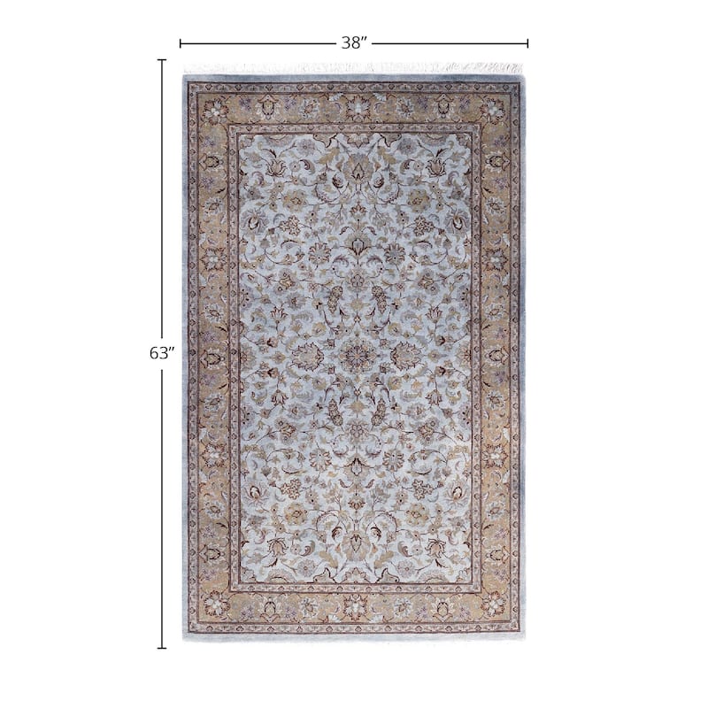 Contemporary Overdyed Wool Hand Knotted Area Rug - 3' 2" x 5' 3"