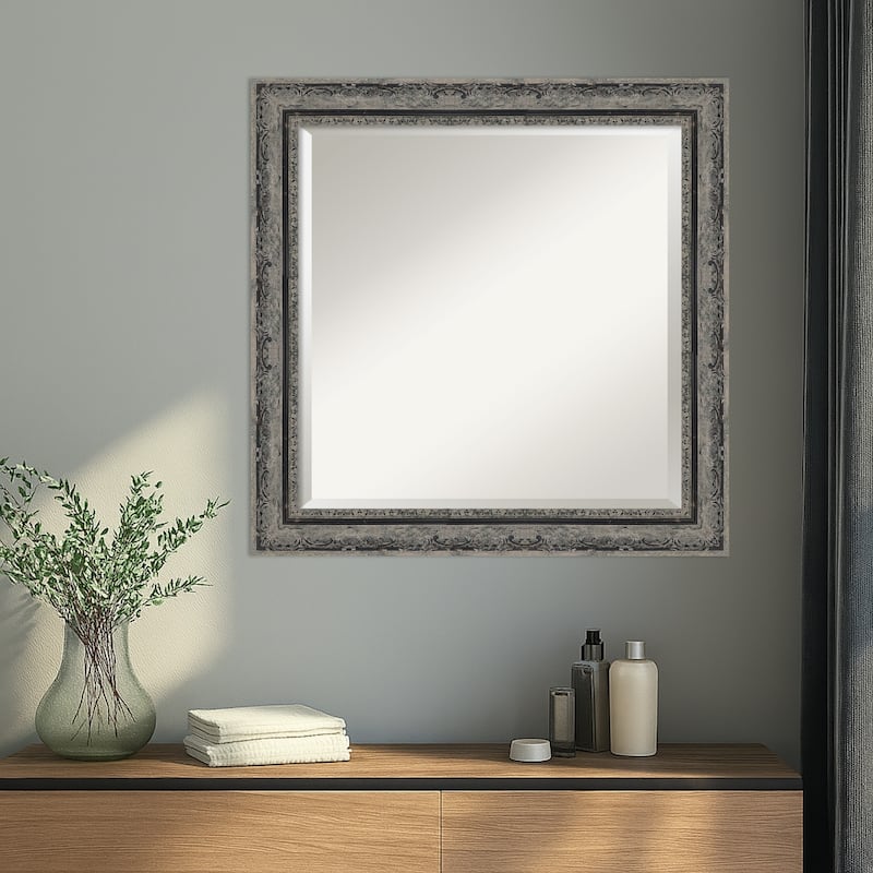 Filigree Beveled Framed Wall Mirror
