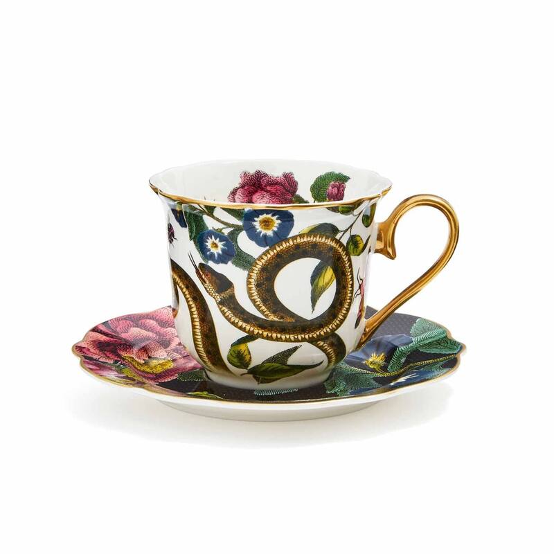 Spode Creatures of Curiosity Teacup and Saucer - Snake Motif