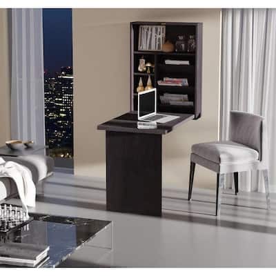 Wall Mounted Fold Out Convertible Desk, Multi-Function Floating Desk