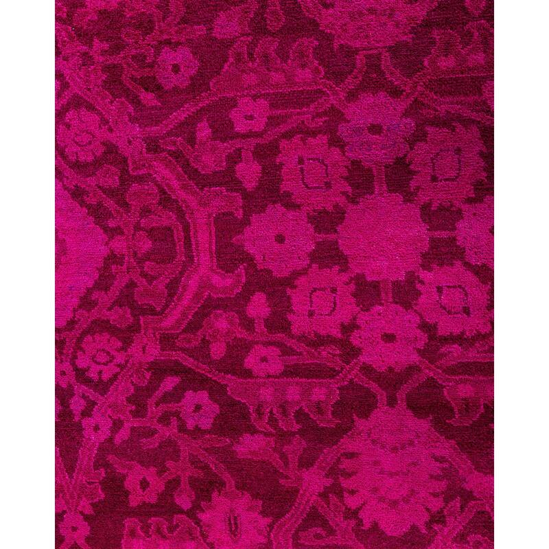 Contemporary Overdyed Wool Hand Knotted Area Rug - 9' 1" x 11' 5"