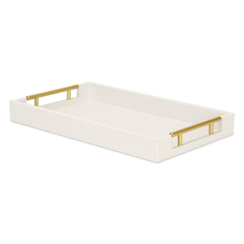 Lusan Faux Shagreen Tray with Handles