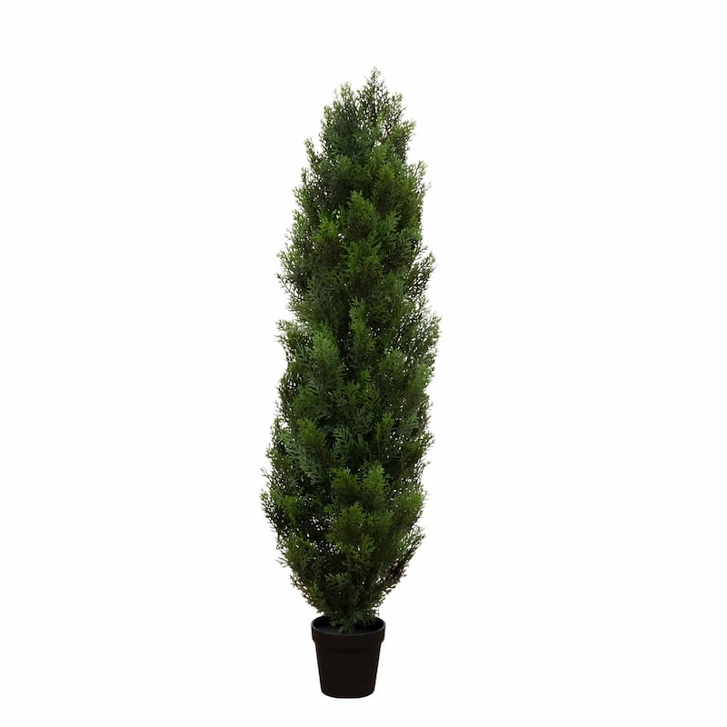 Cedar Tree 4-foot Indoor/ Outdoor Silk Pine - Green