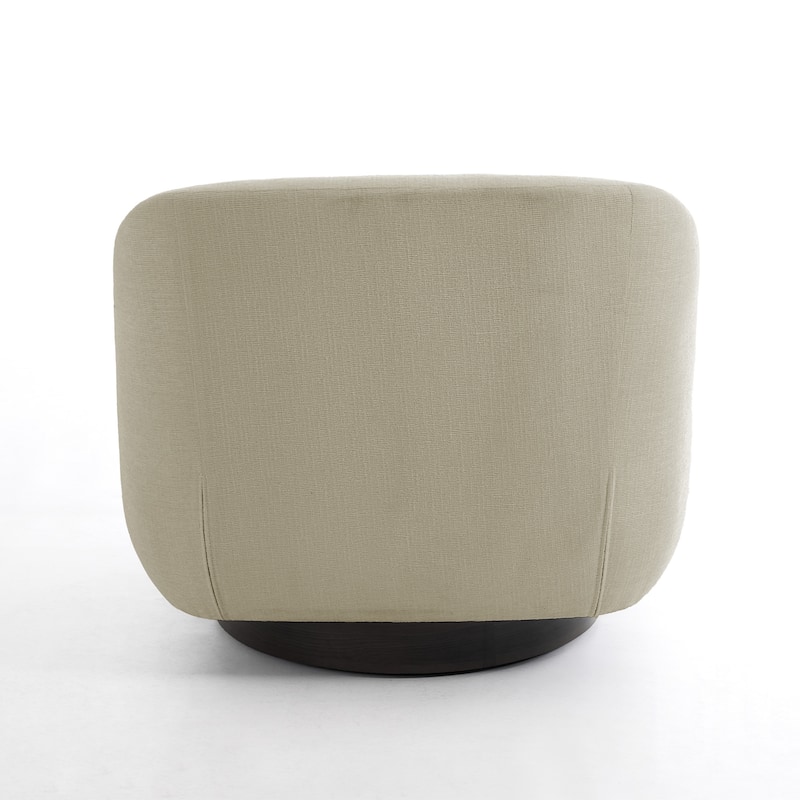 Miles Chenille Scandinavian Swivel Lounge Armchair