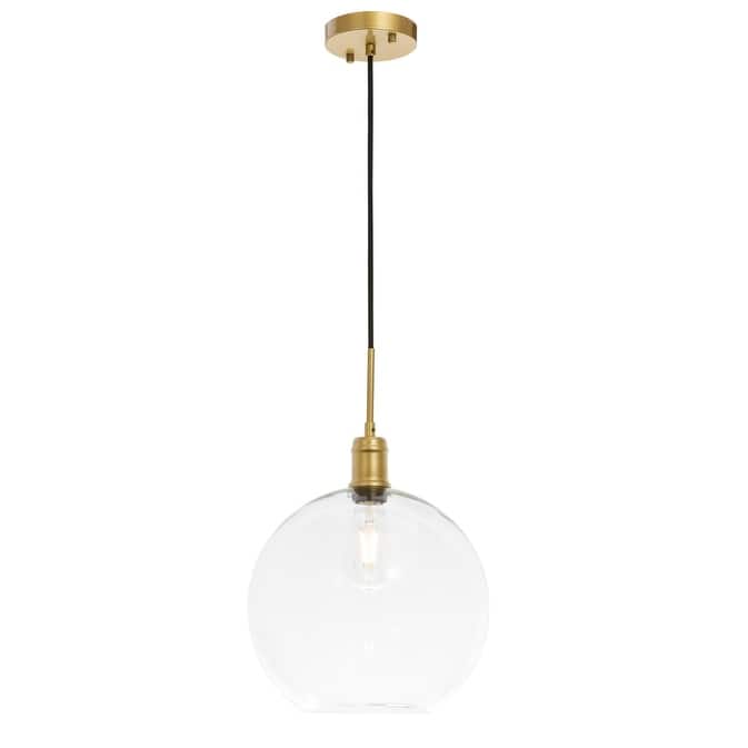 Amaris 12.5-Inch 1-Light Clear Glass Pendant