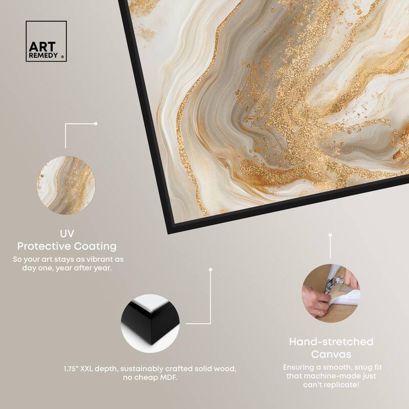 Gold Vein Canvas by Art Remedy