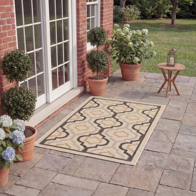 SAFAVIEH Courtyard Oyvor Indoor/ Outdoor Waterproof Patio Backyard Rug