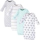 preview thumbnail 1 of 3, Hudson Baby Cotton Gowns, Gray Elephant, Preemie-Newborn