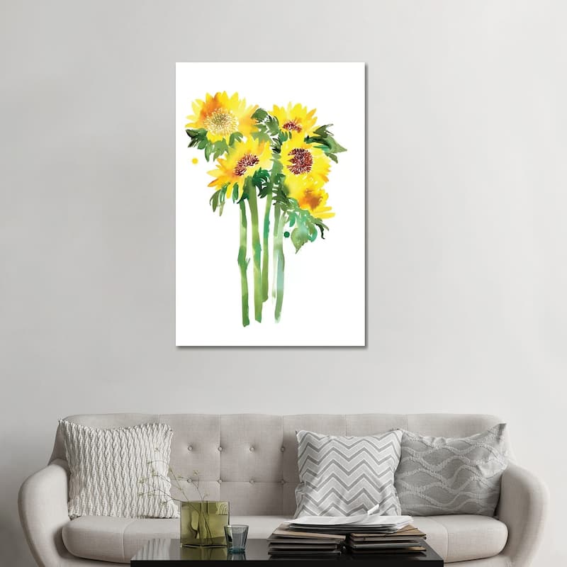 iCanvas "Sunflowers" by CreativeIngrid Canvas Print - 48x32x1.5