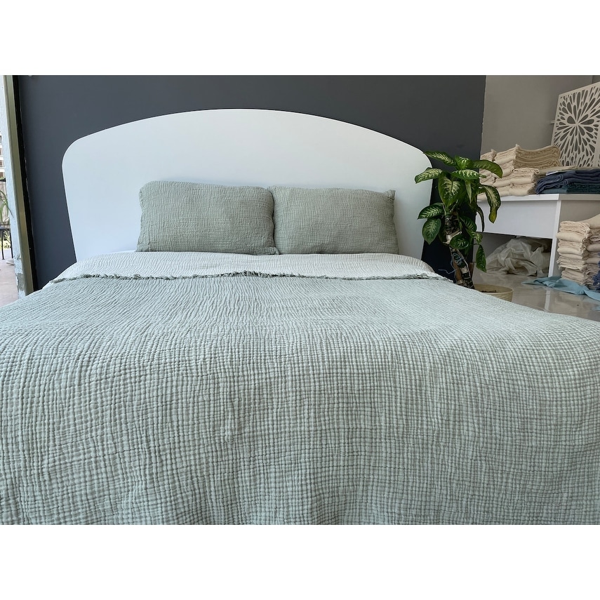 Sussexhome Soft Turkish Cotton Muslin Bed Shams, 2 Pieces - Picture 39 of 85