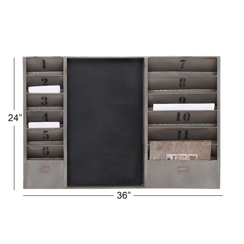 Industrial 24 x 36 Inch 12-pocket Metal Message Board by Studio 350