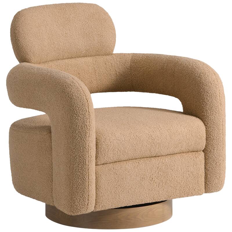 Bayville 29" Wide Sherpa Swivel Chair (Set of 2)
