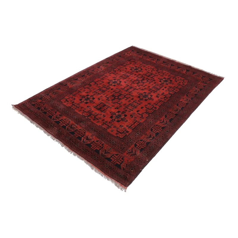 Southwestern Biljik Khal Mohammadi Whitley Red/Black Rug - 5'8'' x 7'10''
