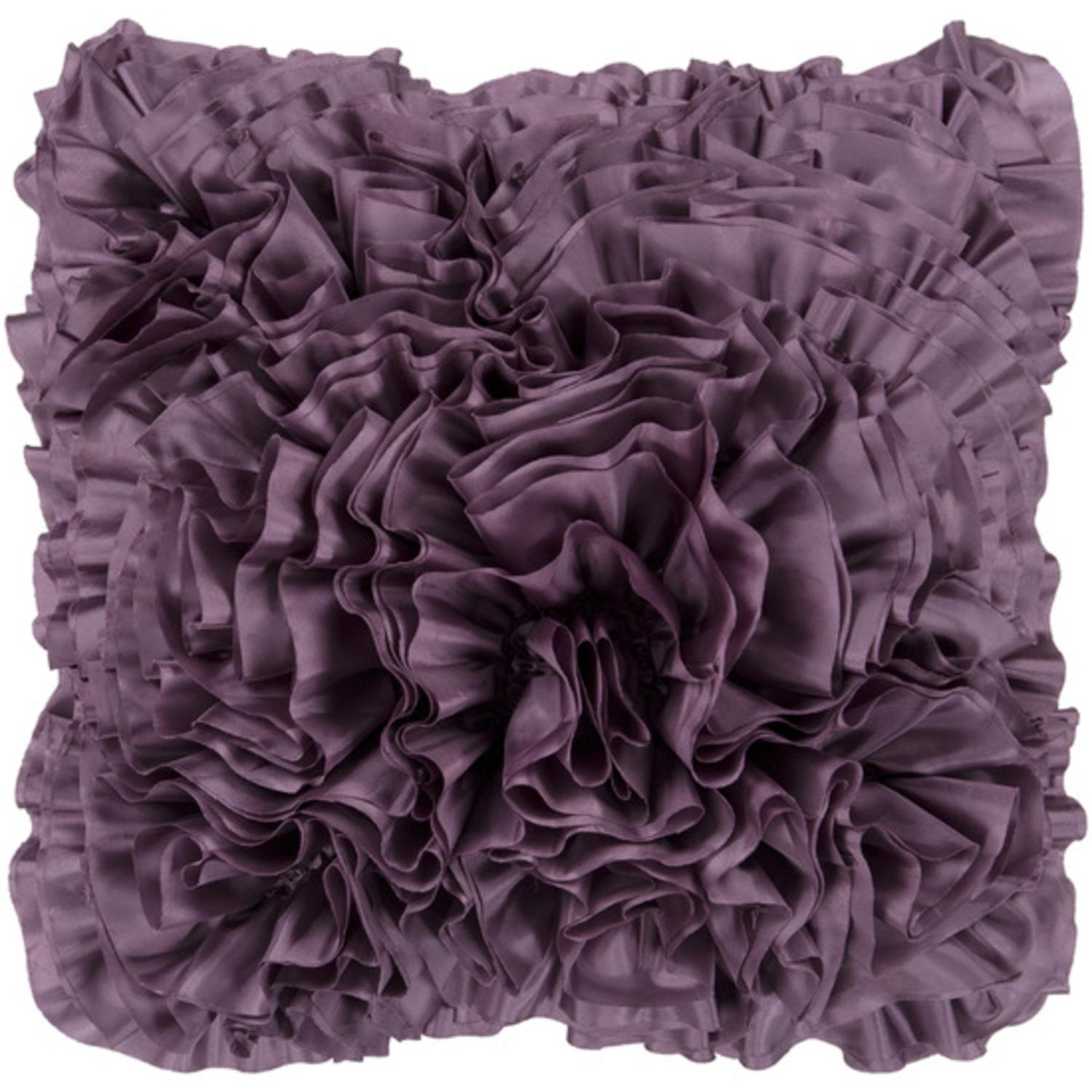 22 Purple Plum Lush Ruffle Decorative Throw Pillow Bed Bath Beyond 21853490