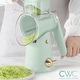preview thumbnail 10 of 13, COOK WITH COLOR Rotary Cheese Grater with Handle Counter Suction Base 5 Blade Cheese Shredder Vegetable Chopper and Mandolin