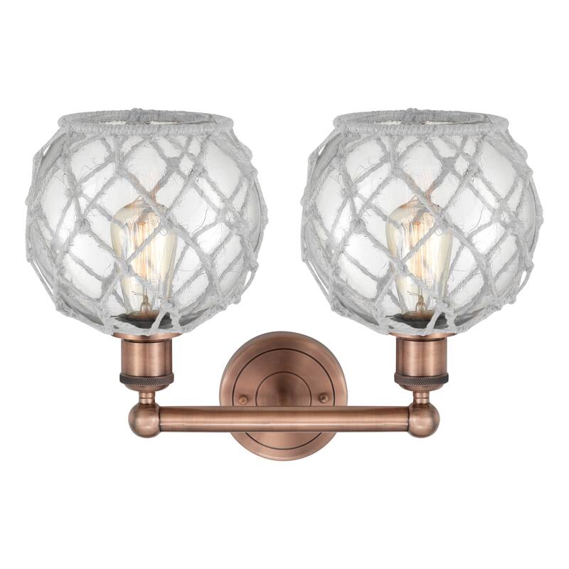 Innovations Lighting Endless Possibilities Edison - Farmhouse Rope - 2 Light 17" Bath Vanity Light
