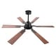 preview thumbnail 61 of 93, 48"/52"/60"/72" Modern Black LED Ceiling Fan with Light Remote (3/5/6/8/12 Reversible Blades)