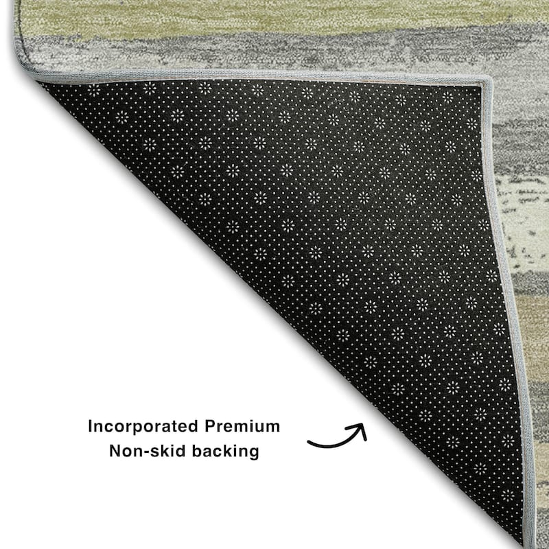 Premium Washable Super Soft Stripe Mayfield Rug