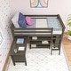 preview thumbnail 21 of 30, Max and Lily Twin-Size Low Loft with Pull-Out Desk and 3-Shelf Bookcases