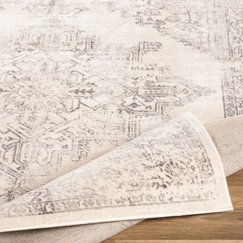 Livabliss Uranus Distressed Medallion Area Rug