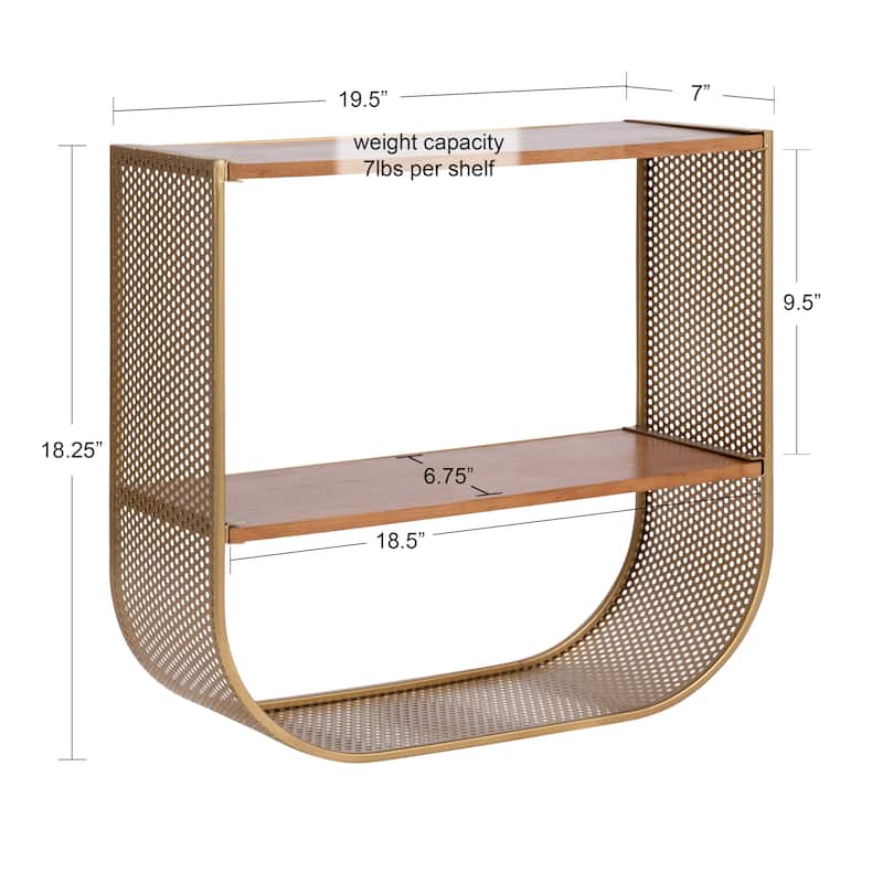 Kate and Laurel Urso Arch Tiered Shelf - 20x7x19
