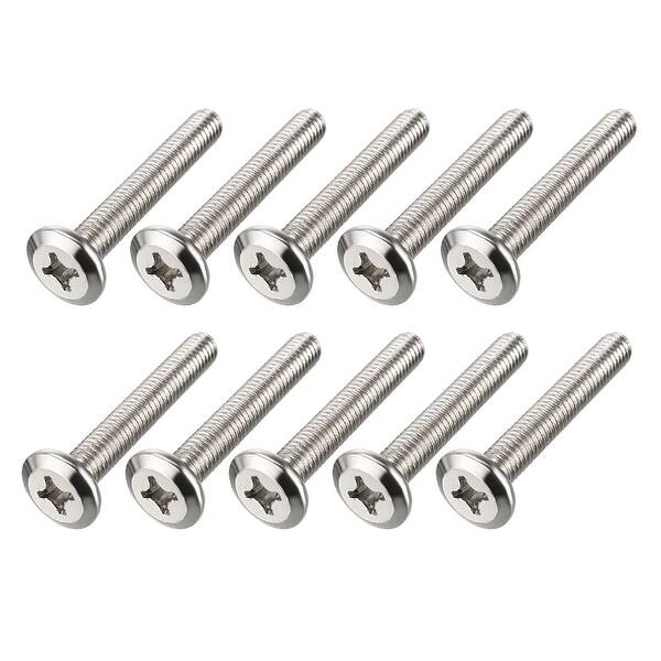 M6x45mm Phillips Screws Furniture Bolts Fastener Carbon Steel 10pcs M6x45mm 10pcs On Sale Overstock 25449118