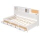preview thumbnail 13 of 15, Wooden Daybed with Storage Sockets and USB Ports White