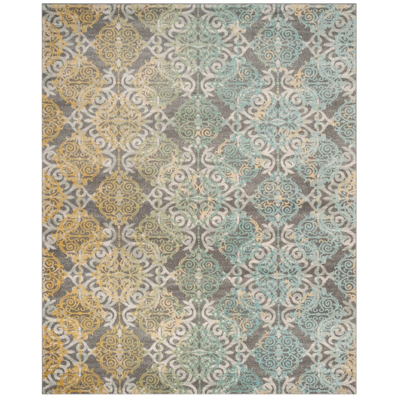 SAFAVIEH Evoke Deschka Vintage Boho Medallion Rug - 12' x 18' - Grey/Ivory