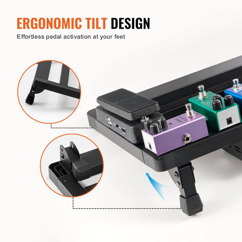 Guitar Pedal Board Fixed Strap Shoulder Strap, Accommodate 8 Guitar Pedals