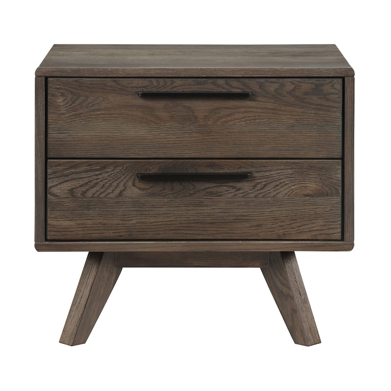 Astoria Solid Oak Wood 2 Drawer Nighstand Bedside Table