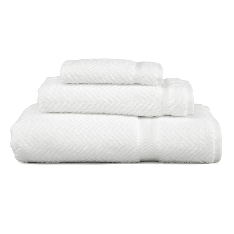 Strick & Bolton Jora Turkish Cotton Herringbone Weave 3-piece Towel Set