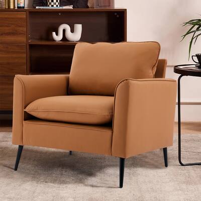 Faux Leather Lounge Side Chair Accent Chairs,Overstuffed Comfort