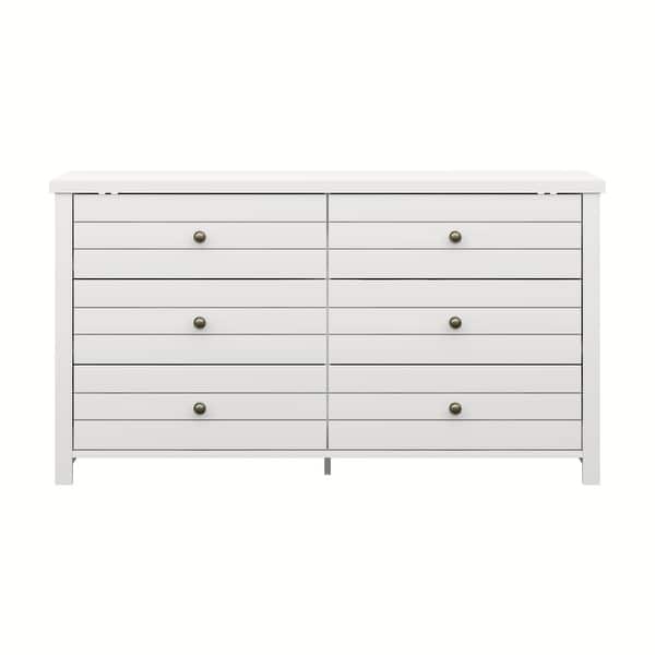 living essentials by hillsdale modern wood 6 drawer dresser Hillsdale Living Essentials 6 Drawer Dresser with Metal Knobs - On Sale - Bed Bath & Beyond