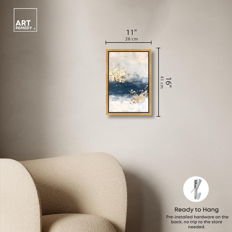Ocean's Gold Hues I Canvas by Art Remedy