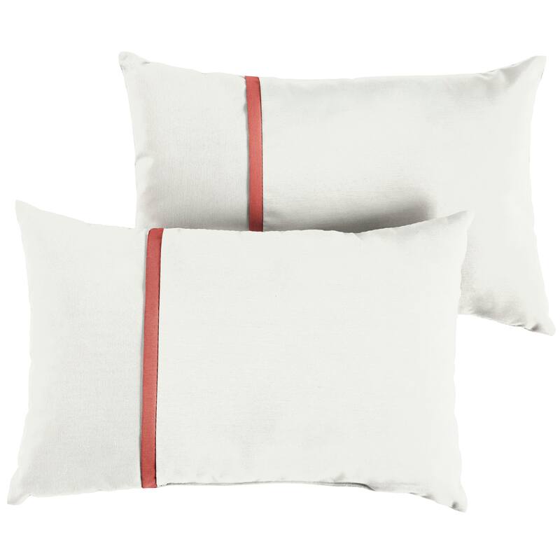 Sorra Home Sunbrella Outdoor Single Petite Flange Pillow Set of 2