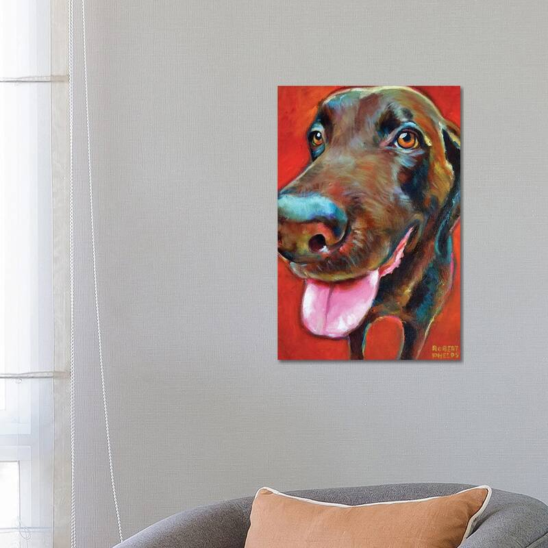 iCanvas "Chocolate Lab" by Robert Phelps Canvas Print - 26x18x1.5