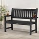 preview thumbnail 1 of 14, WINSOON All-Weather HIPS Outdoor Garden Bench, 56" Adirondack Outdoor Patio Bench Black
