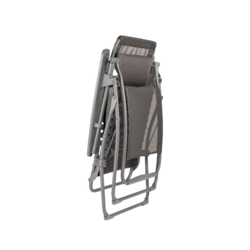 HomeRoots 28" Graphite and Gray Metal Zero Gravity Chair