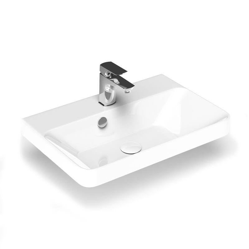 WS Bath Collections Luxury 55.01 Luxury 21-11/16" Rectangular Ceramic