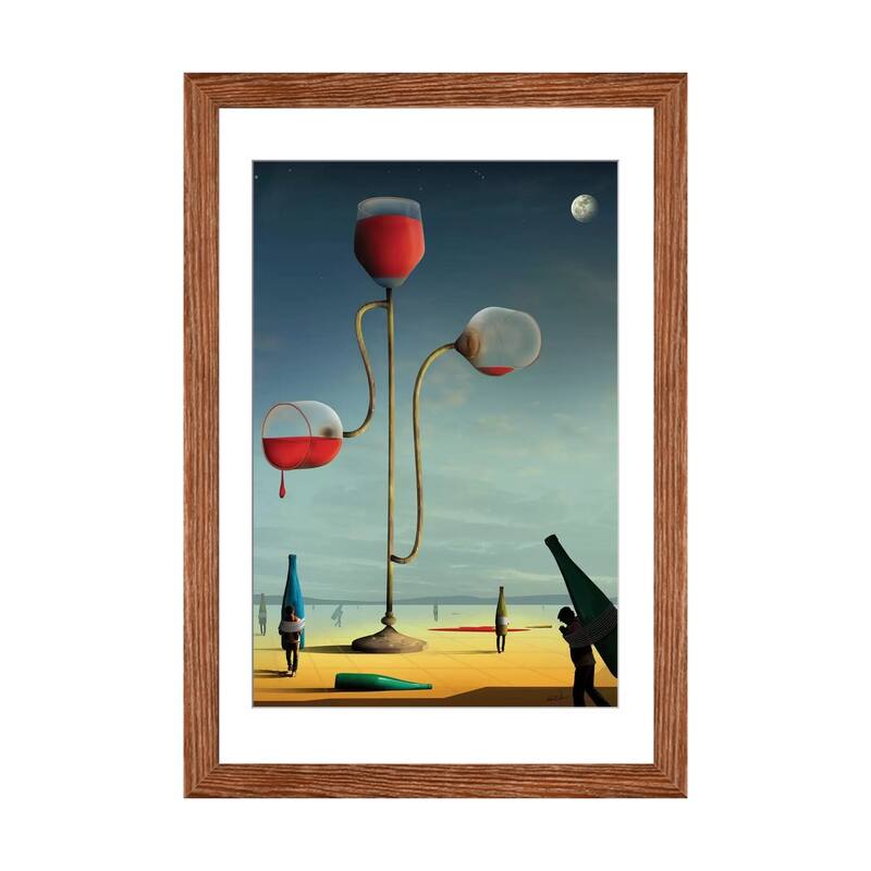 iCanvas "As Tres Tacas (The Three Cups)" by Marcel Caram - Walnut - 32x24x1