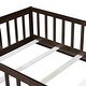 preview thumbnail 22 of 22, Rubber Wood Floor Bed with Fence and Door,Twin Size